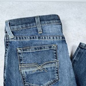 Ariat M4 Relaxed Straight Leg Jeans Mens 38x36 Blue Denim Western Workwear